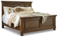 Flynnter Queen Panel Bed with Mirrored Dresser, Chest and 2 Nightstands Smyrna Furniture Outlet