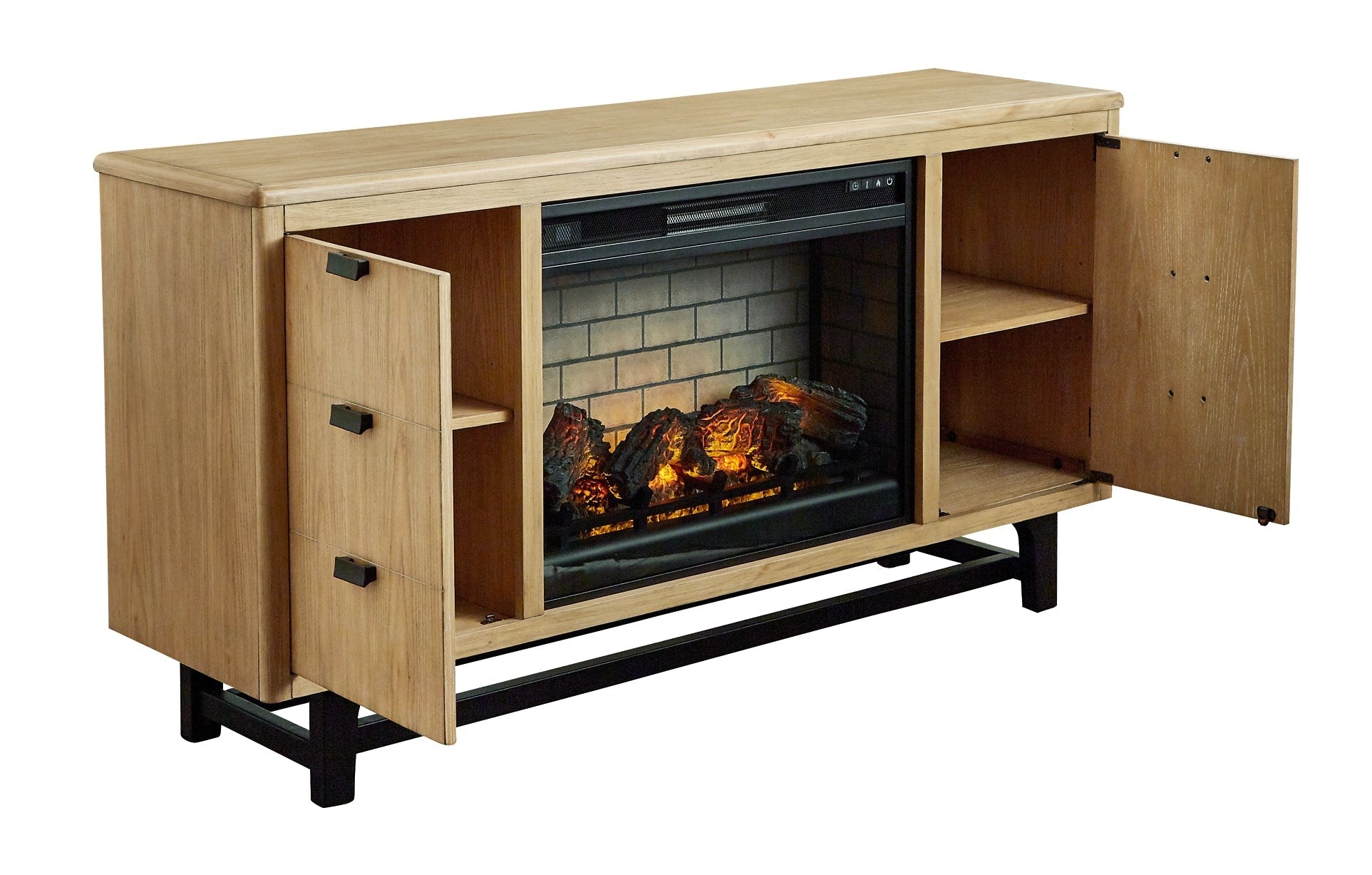 Freslowe TV Stand with Electric Fireplace Smyrna Furniture Outlet