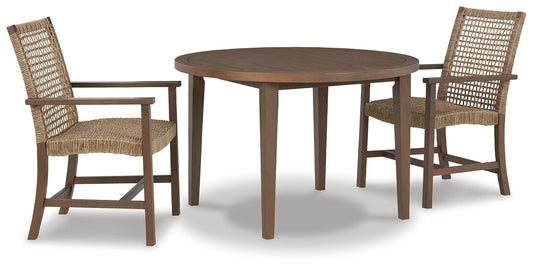 Germalia Outdoor Dining Table and 2 Chairs Smyrna Furniture Outlet
