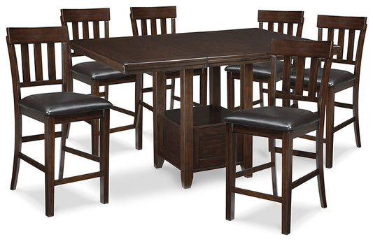 Haddigan Counter Height Dining Table and 6 Barstools Smyrna Furniture Outlet