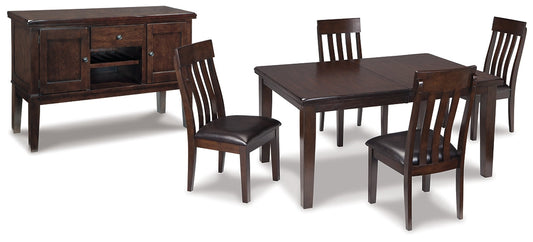 Haddigan Dining Table and 4 Chairs with Storage Smyrna Furniture Outlet