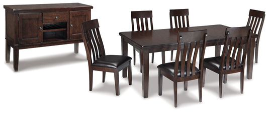 Haddigan Dining Table and 6 Chairs with Storage Smyrna Furniture Outlet