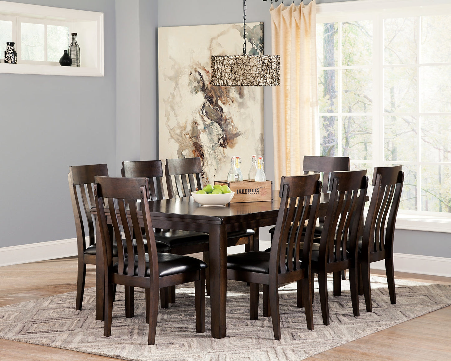 Haddigan Dining Table and 8 Chairs Smyrna Furniture Outlet