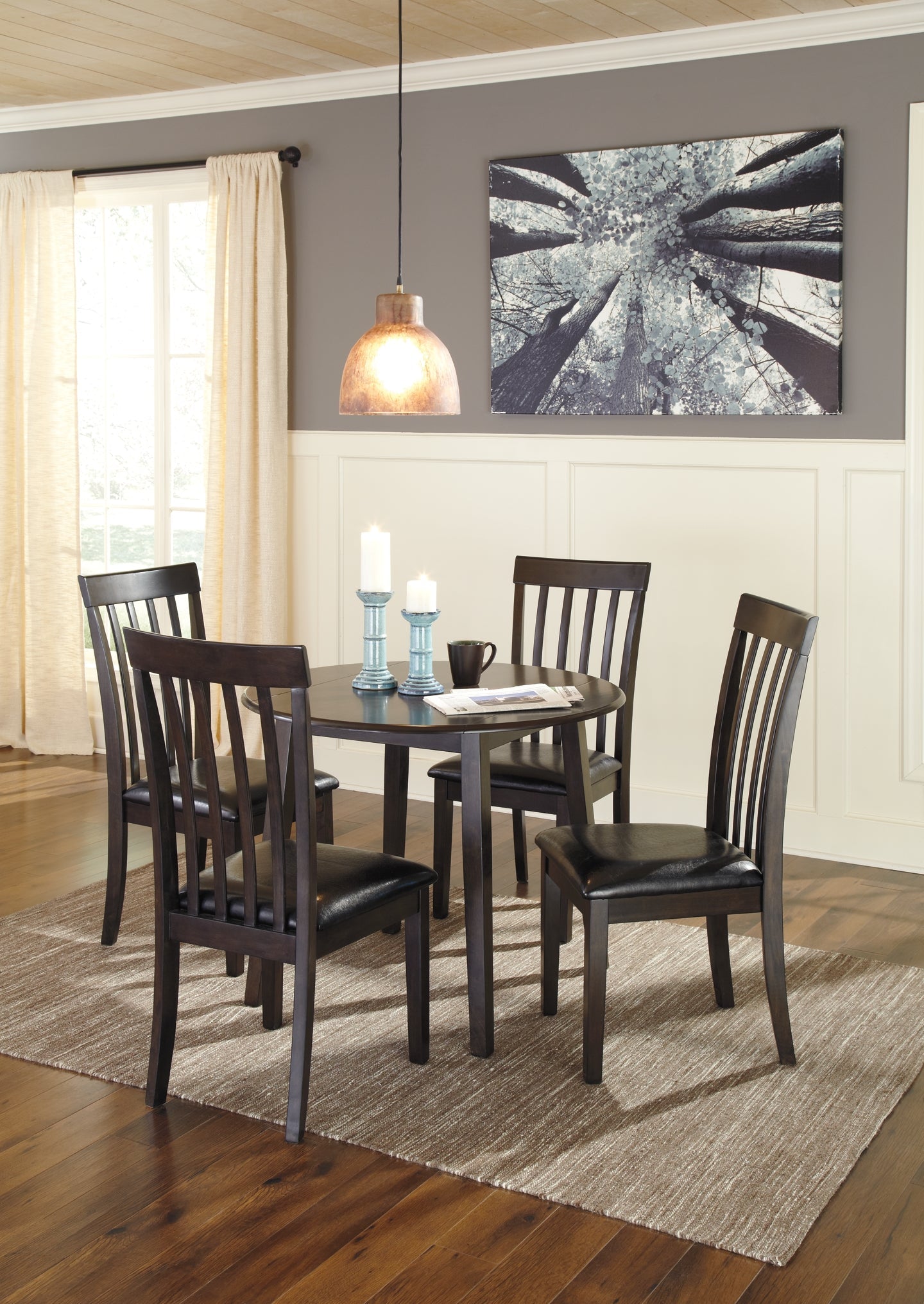 Hammis Dining Table and 4 Chairs Smyrna Furniture Outlet