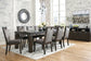 Hyndell Dining Table and 8 Chairs with Storage Smyrna Furniture Outlet