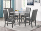JUDSON 5-PK DINING SET GLITTER GREY Smyrna Furniture Outlet