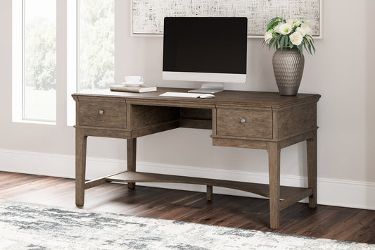 Janismore Home Office Storage Leg Desk Smyrna Furniture Outlet