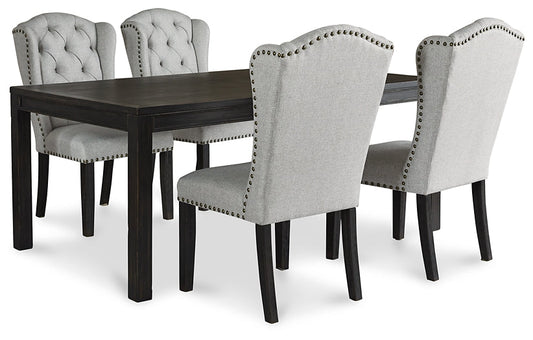 Jeanette Dining Table and 4 Chairs Smyrna Furniture Outlet