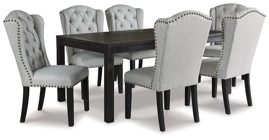 Jeanette Dining Table and 6 Chairs Smyrna Furniture Outlet