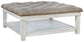 Kanwyn UPH Ottoman Cocktail Table Smyrna Furniture Outlet