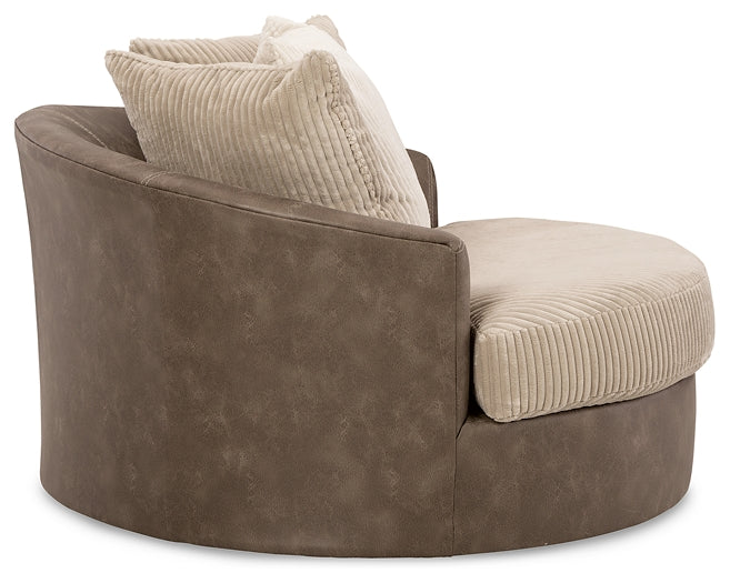 Keskin Oversized Swivel Accent Chair Smyrna Furniture Outlet