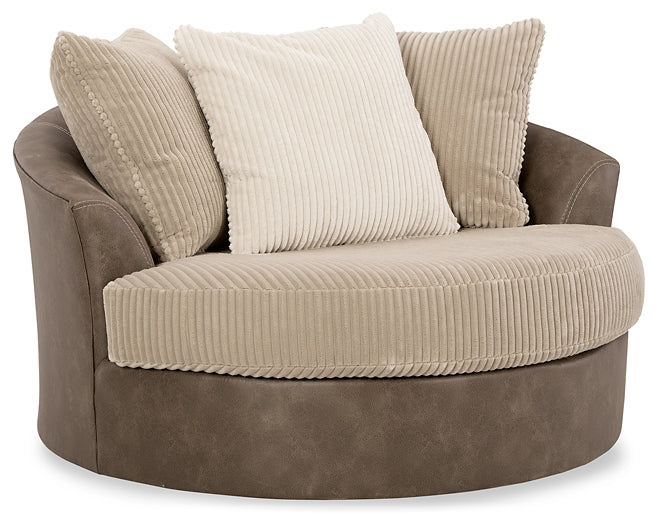 Keskin Oversized Swivel Accent Chair Smyrna Furniture Outlet