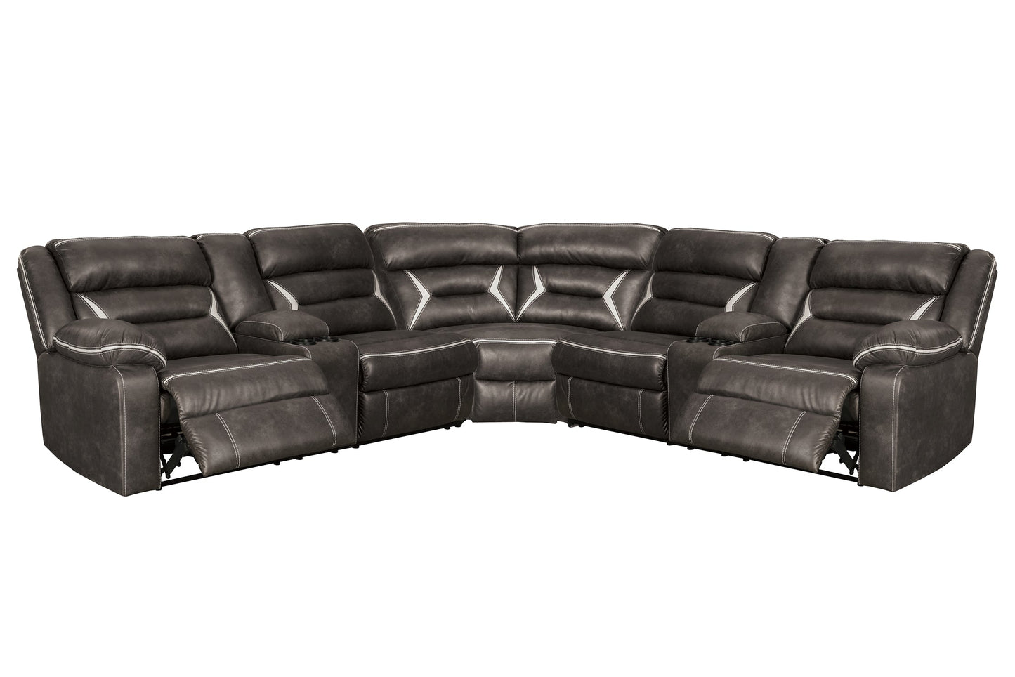 Kincord 3-Piece Sectional with Recliner Smyrna Furniture Outlet