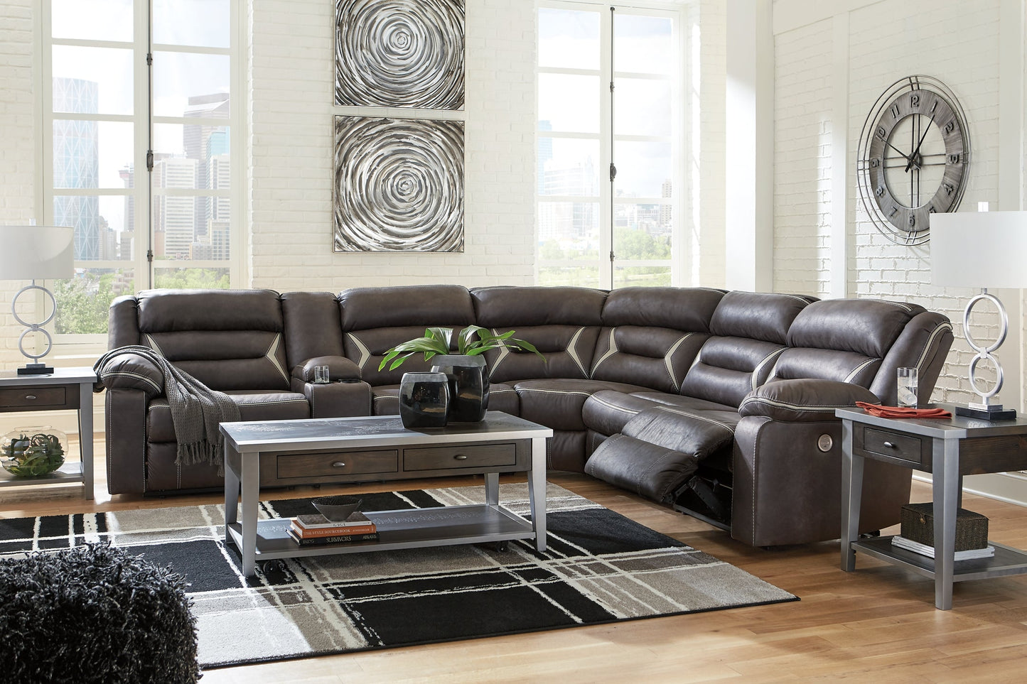 Kincord 4-Piece Sectional with Recliner Smyrna Furniture Outlet