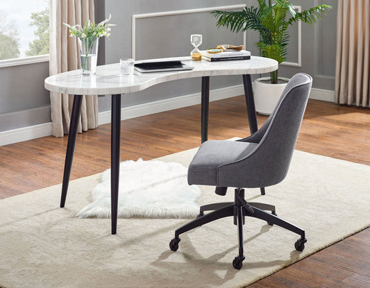 Kinsley 2-Piece Marble Top Desk Set
(Marble Top Desk & Desk Chair) Smyrna Furniture Outlet