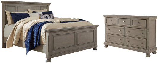 Lettner Queen Panel Bed with Dresser Smyrna Furniture Outlet