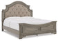 Lodenbay California King Panel Bed with Mirrored Dresser and 2 Nightstands Smyrna Furniture Outlet