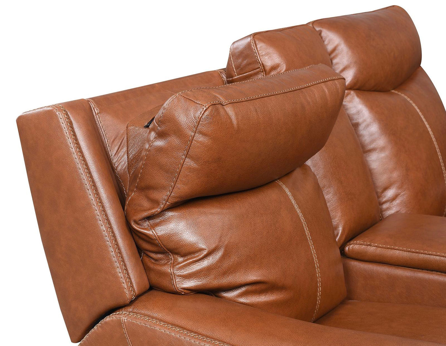 Natalia Coach 3-Piece Dual-Power Leather Motion Set (Sofa, Loveseat & Chair)