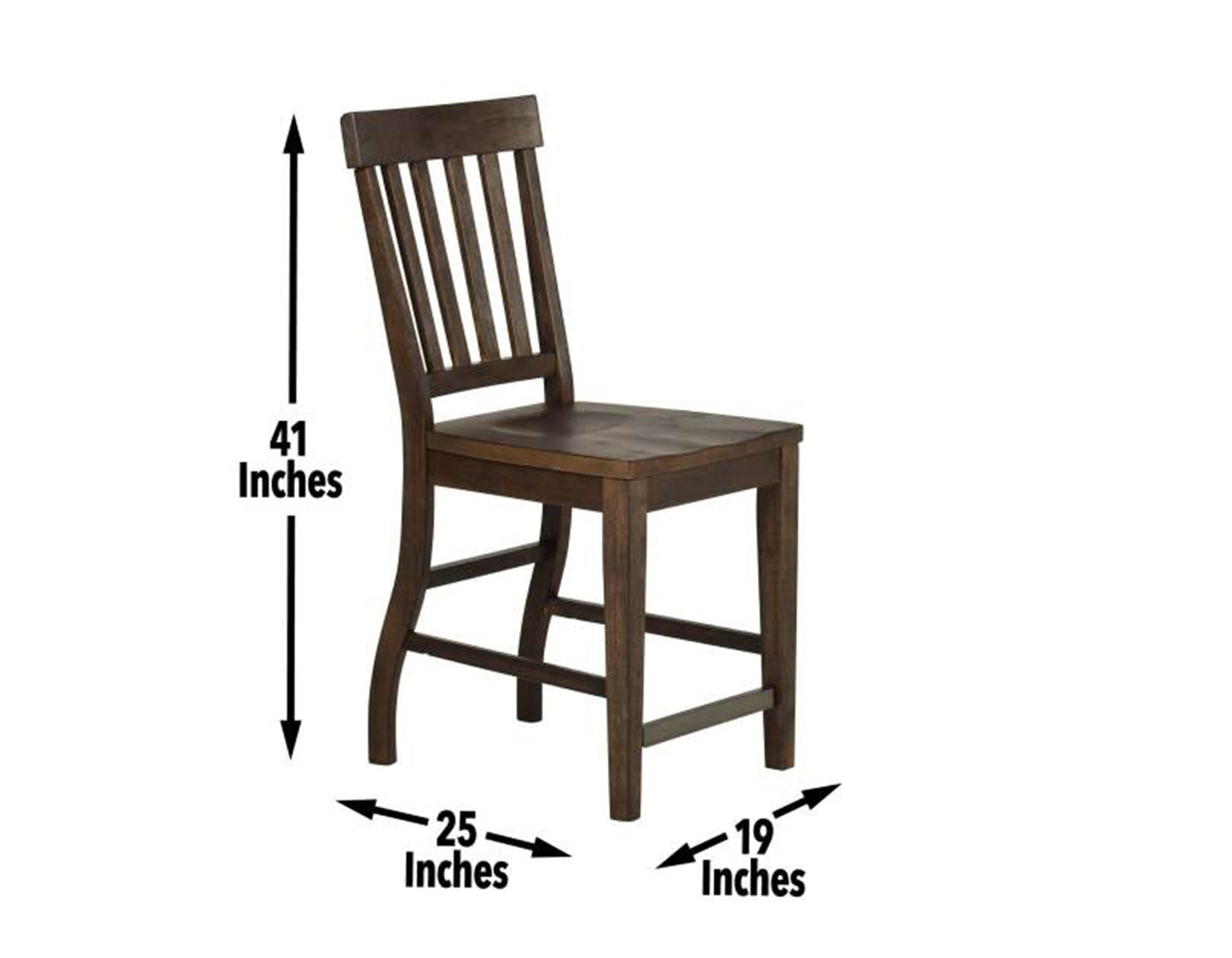 Cayla 24″ Counter Stool, Dark Oak