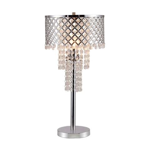 CRYSTAL ON MESH TABLE LAMP 24"H