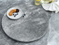 Kaza 18-inch Gray Marble Lazy Susan