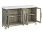Carena White Marble Top Sideboard with Touch Lighting