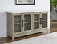 Carena White Marble Top Sideboard with Touch Lighting