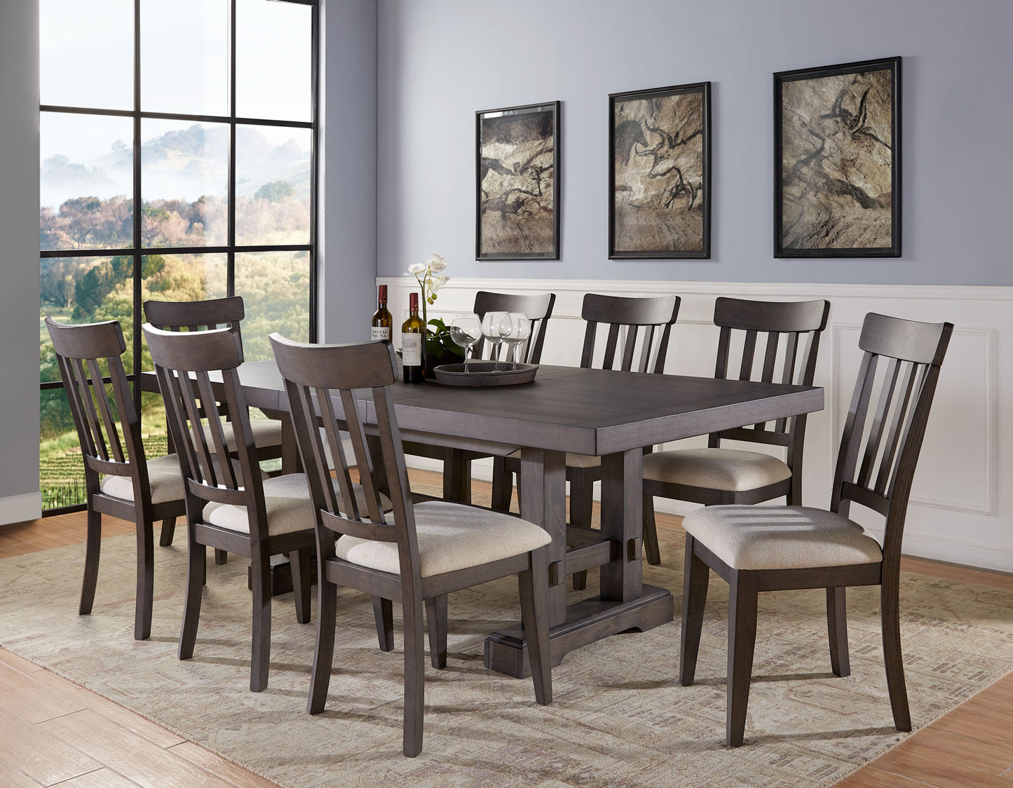 Napa 7-Piece Dining Set
(Table, 2 Upholstered & 4 Side Chairs)