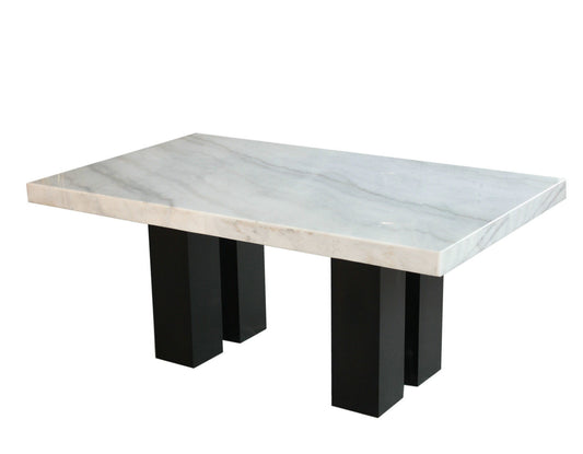 Camila 70-inch White Marble Top Counter Table