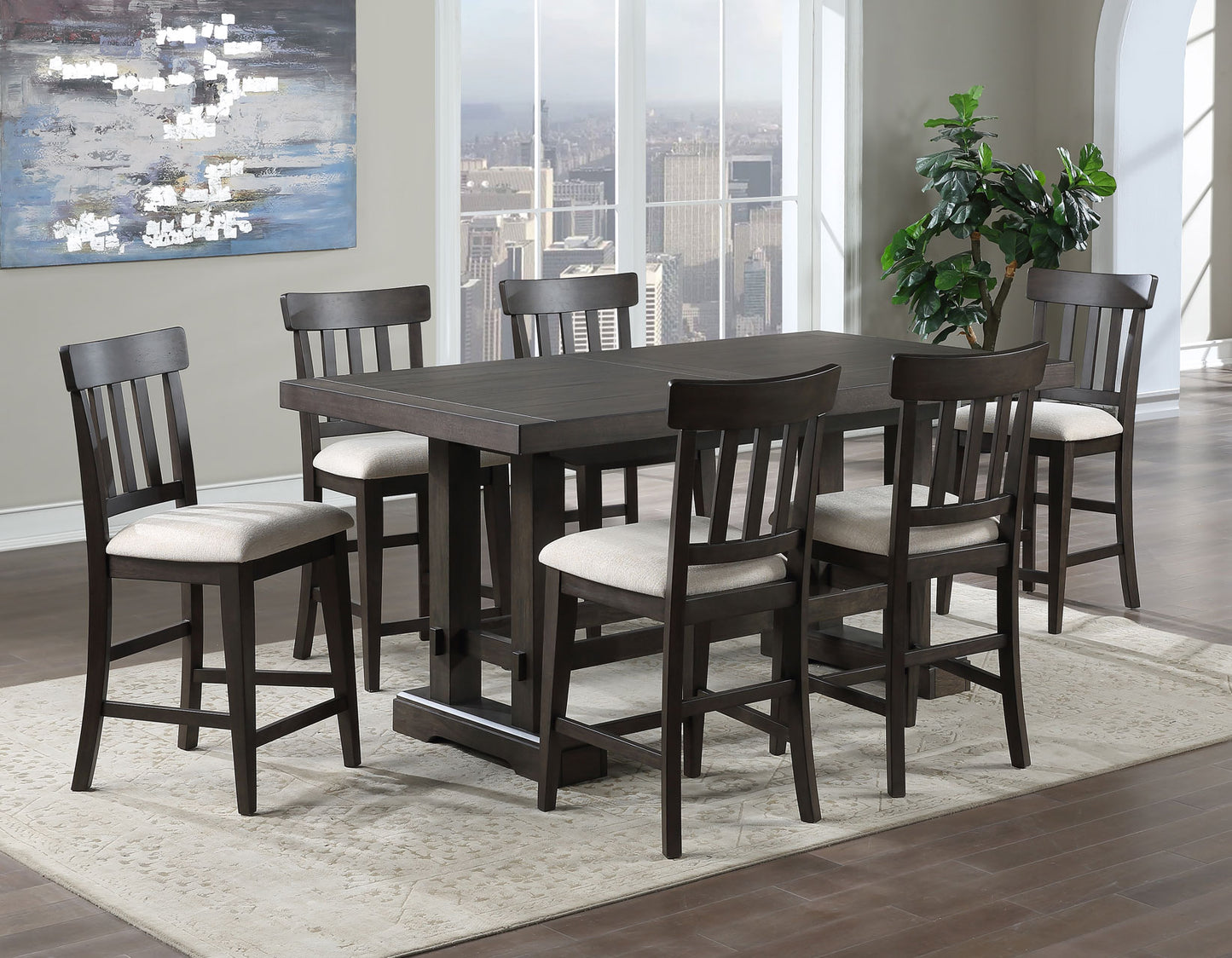 Napa 5-Piece Counter Dining Set
(Counter Table & 4 Counter Chairs)