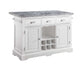 Zermatt 2-Piece Grey Marble Kitchen Island
(Island, 2 Counter Stools)