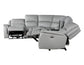 Alexandria Leather 6-Piece Power Reclining Set, Stone