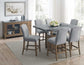 Grayson 6-Piece Marble Top Counter Storage Dining Set